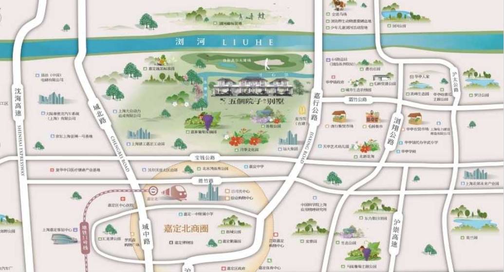 五个院子的别墅